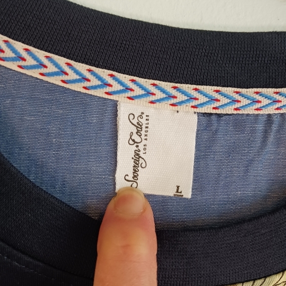 Size Large Sovereign Code LA 1917 Mens Tee Shirt Tropical NWT Cotton - Picture 5 of 6